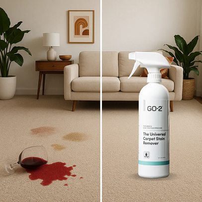 GO-2 Universal Carpet Stain Remover, 24 OZ, Instant Stain Remover for Everyday Accidents