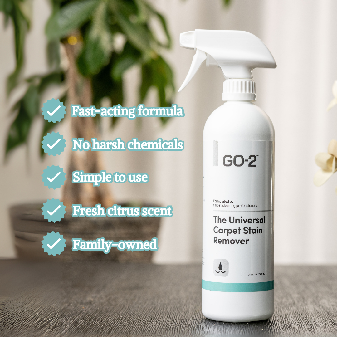 2-Pack | GO-2 Universal Carpet Stain Remover, 24 OZ, Instant Stain Remover for Everyday Accidents