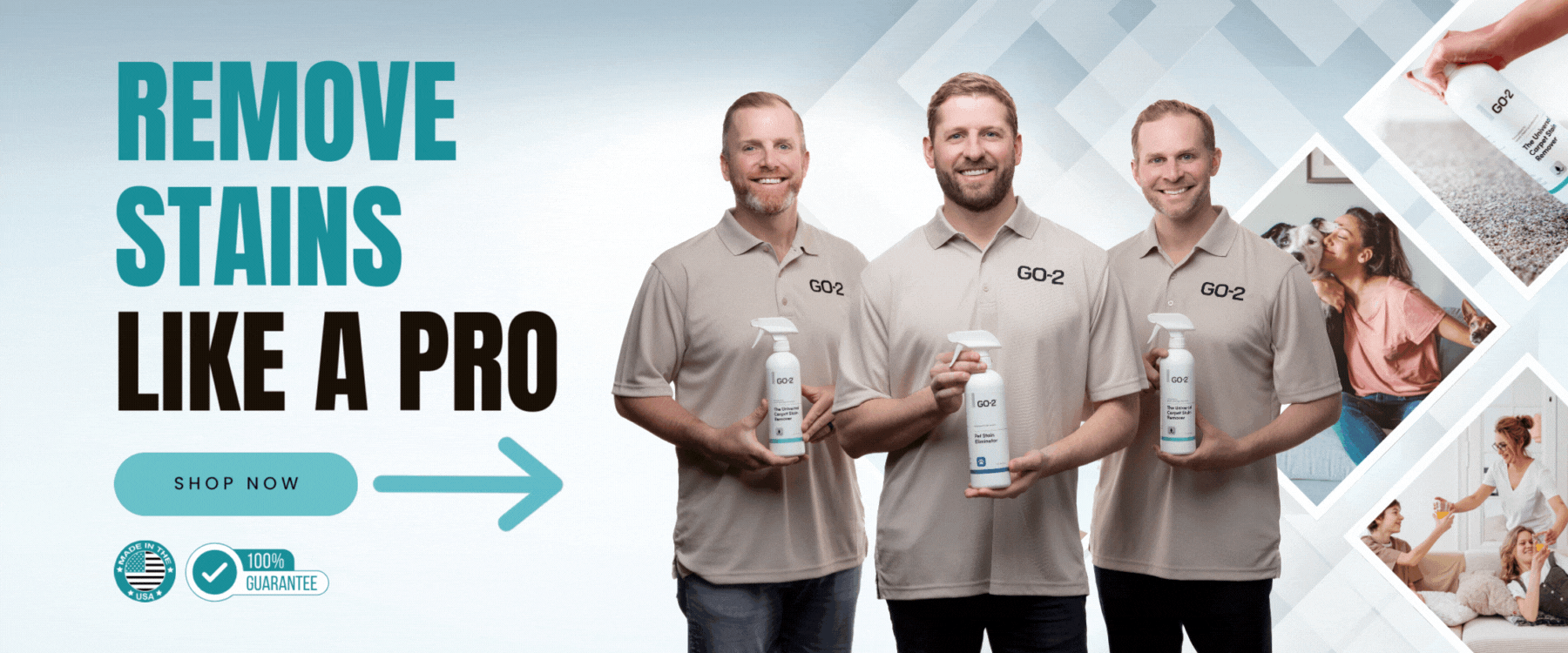 The Bradley Brothers, founders of GO-2 carpet cleaning products,promoting GO-2 products